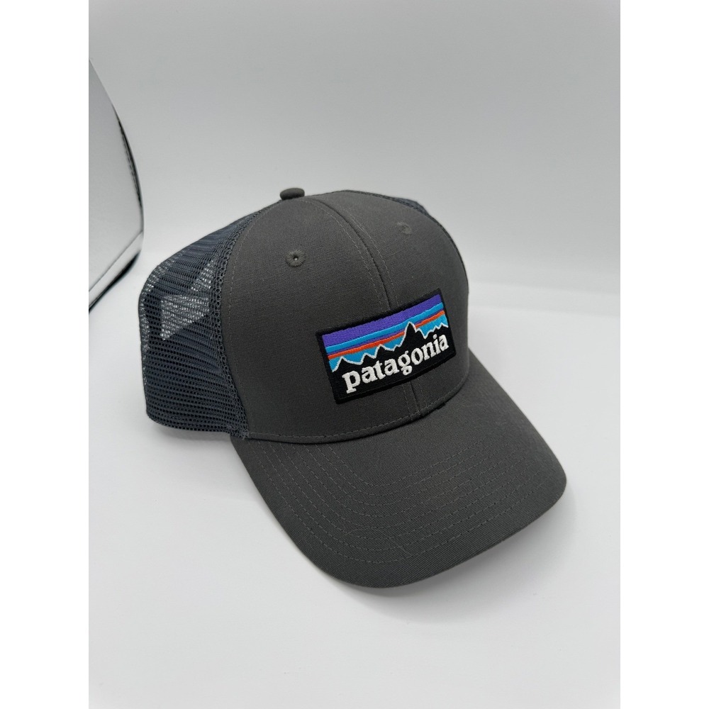 Patagonia P-6 Logo LoPro Trucker Hat Forge Grey Snapback Cap